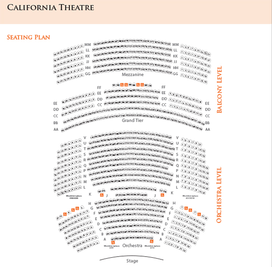Seating Chart Paramount Theater Oakland