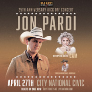 Jon Pardi with Cam and William Michael Morgan @ <a href="http://sanjosetheaters.org/theaters/city-national-civic/">City National Civic</a> | 135 West San Carlos Street, San Jose, CA 95113 | United States